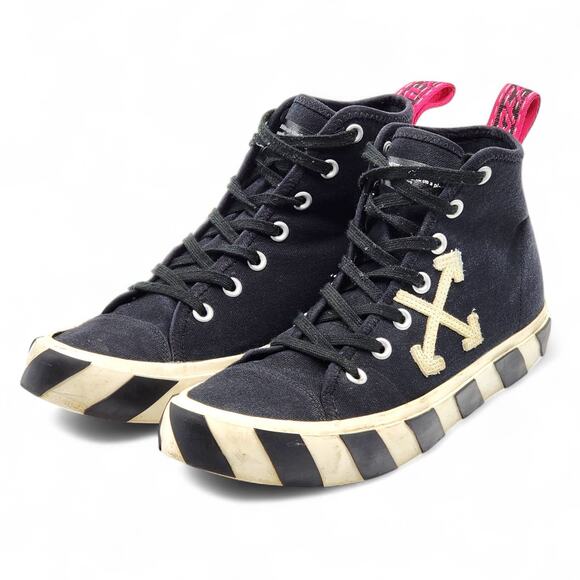 Off-White x Virgil Abloh High-Top Arrows Sneakers Size US 10 EU 43 - Preowned - Picture 1 of 7